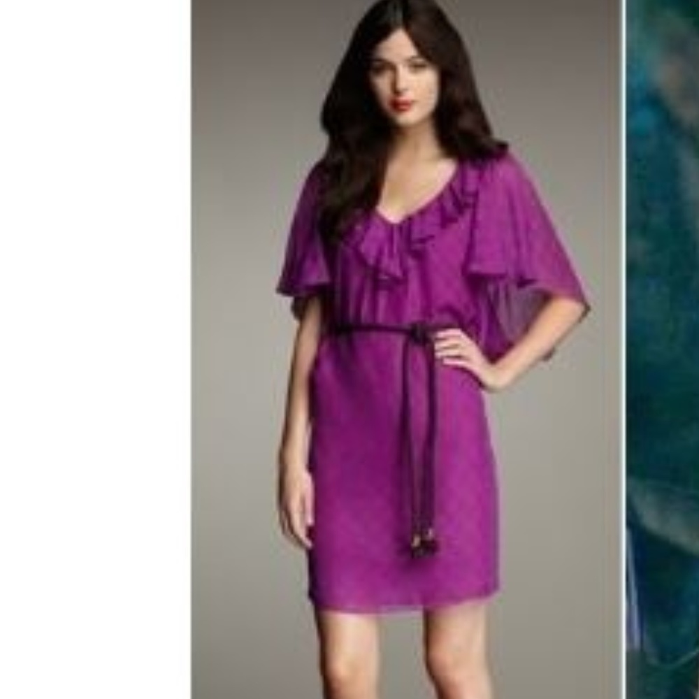 Milly purple dress with rope belt sz 6 NWOT - Picture 1 of 7